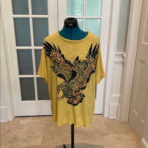 We the Free Tops | Soak Up the Sun Yellow Embroidered Eagle Top